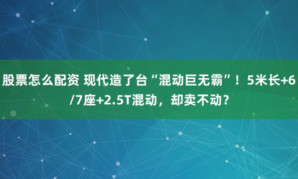 股票怎么配资 现代造了台“混动巨无霸”!5米长+6/7座+2.5T混动,却卖不动?