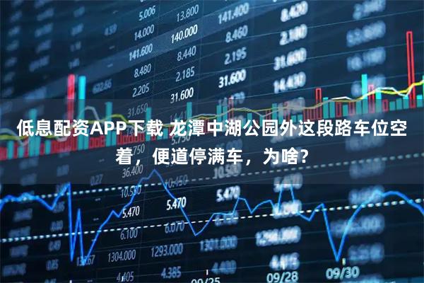 低息配资APP下载 龙潭中湖公园外这段路车位空着，便道停满车，为啥？